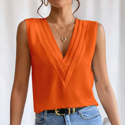 Loose sleeveless blouse