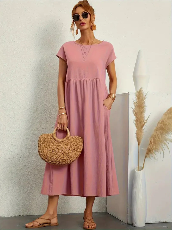 Susanne - Elegant dress with short sleeves